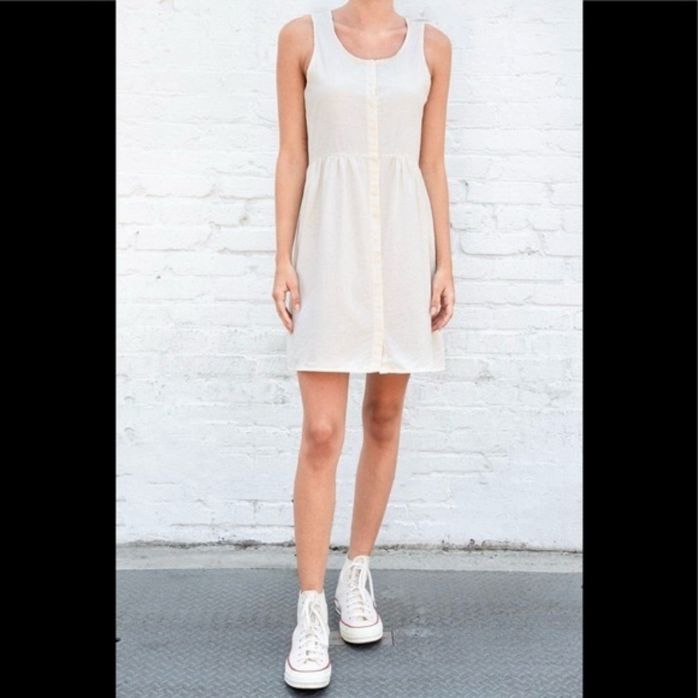 Brandy Melville Cream Sleeveless Mini Dress XS-S
